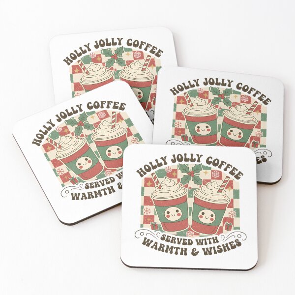 Item preview, Holly Jolly Coffee Shirt – Cute Retro Christmas Coffee Lover Gift – Festive Holiday Café Design, Cozy Winter Aesthetic Tee designed and sold by justyna-s28.