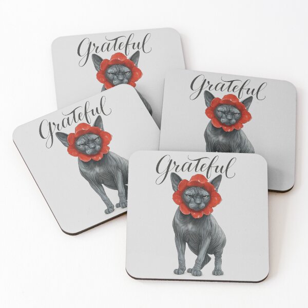 Item preview, GRATEFUL – Judging Sphynx Cat in Paper Flower designed and sold by catastrocat.