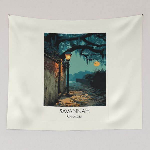 Item preview, Savannah Georgia Historic Street Art Print designed and sold by TuncGK.