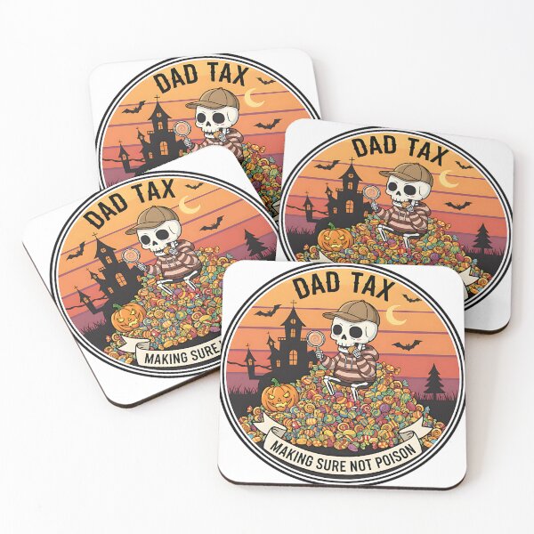 Item preview, Dad Tax Skeleton Sunset Scene Funny Halloween Design designed and sold by ArtDesignTp.