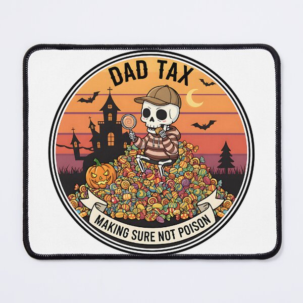 Item preview, Dad Tax Skeleton Sunset Scene Funny Halloween Design designed and sold by ArtDesignTp.
