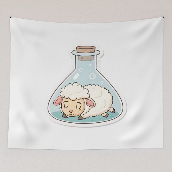 Item preview, Sleeping Sheep in Dream Potion Bottle designed and sold by DariaOltes.