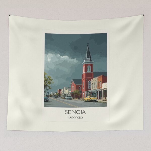 Item preview, Senoia Georgia Historic Town Art Print designed and sold by TuncGK.