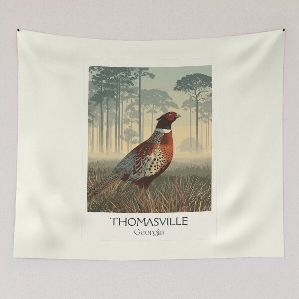 Item preview, Thomasville Georgia Pheasant Art Print designed and sold by TuncGK.