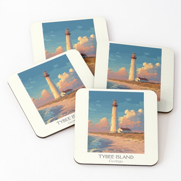 Item preview, Tybee Island Georgia Lighthouse Art Print designed and sold by TuncGK.