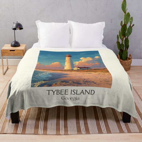 Item preview, Tybee Island Georgia Lighthouse Art Print designed and sold by TuncGK.
