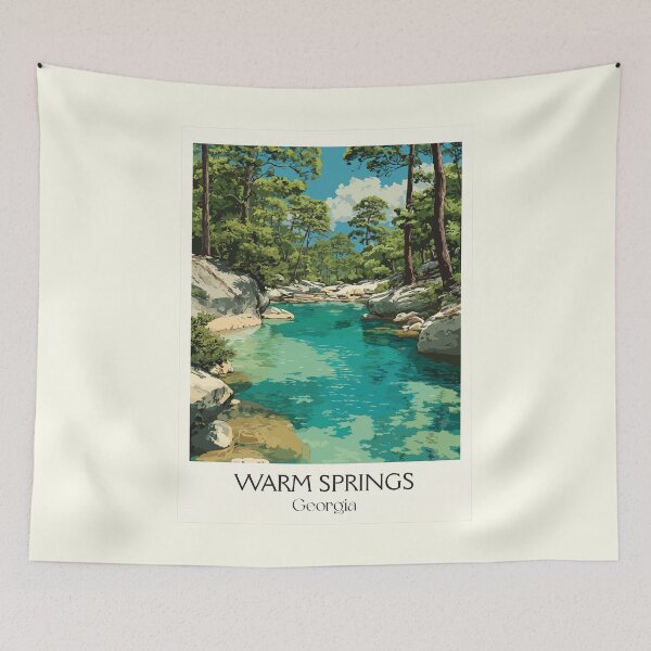 Item preview, Warm Springs Georgia Natural Spring Art Print designed and sold by TuncGK.
