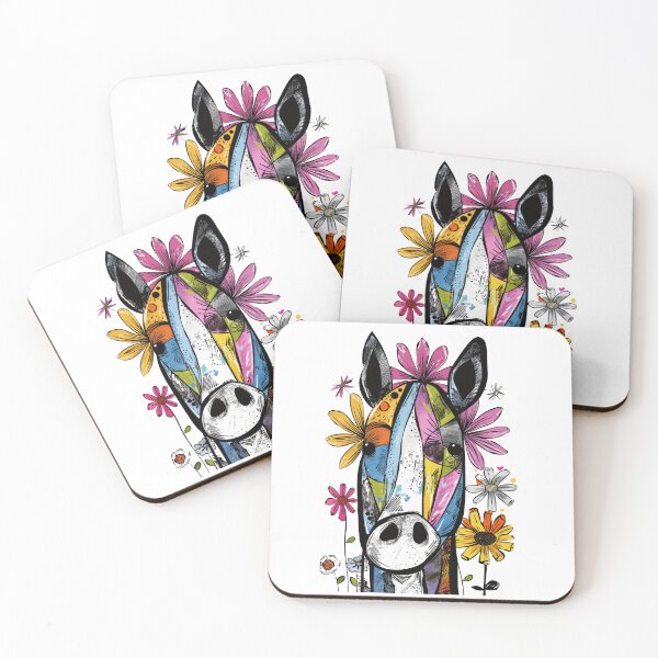 Item preview, Abstract Funny Horse with flowers designed and sold by Judy'sGoodstuff.