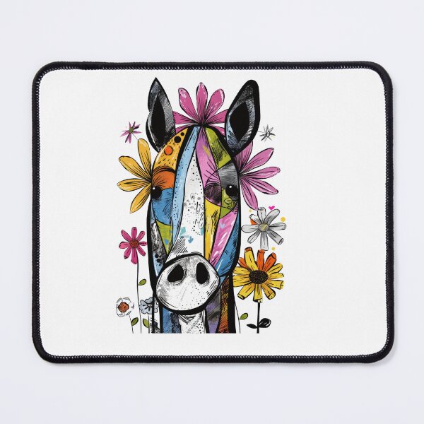 Item preview, Abstract Funny Horse with flowers designed and sold by Judy'sGoodstuff.