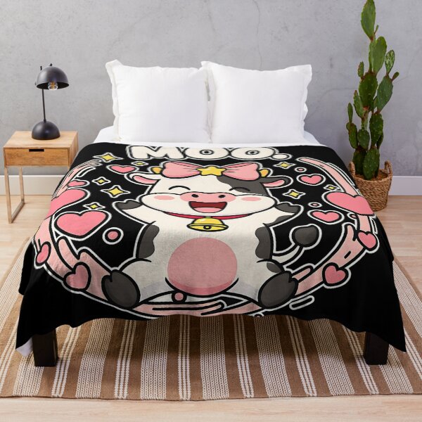 Item preview, Cute Moo Cow With Hearts Kawaii Farm Animal Design designed and sold by ArtDesignTp.