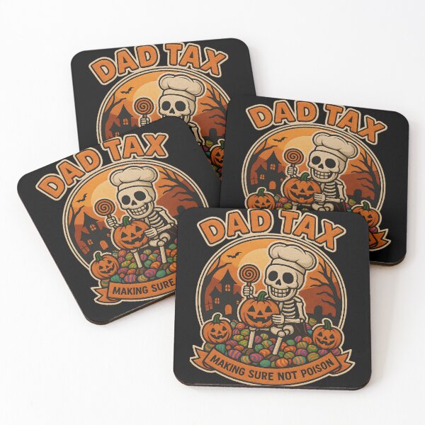 Item preview, Dad Tax Skeleton Funny Halloween Candy Check Design designed and sold by ArtDesignTp.