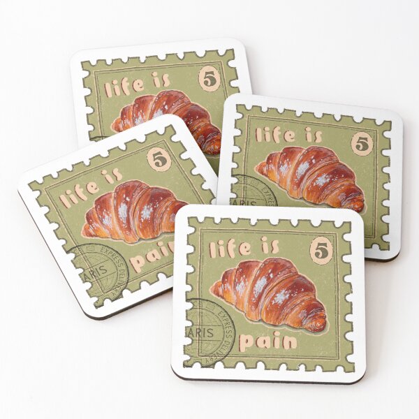 Item preview, Life is Pain (Croissant) designed and sold by missfleur.