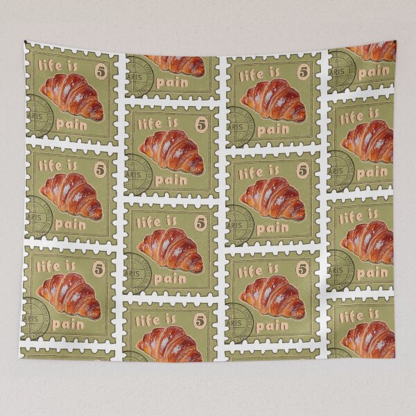 Item preview, Life is Pain (Croissant) designed and sold by missfleur.