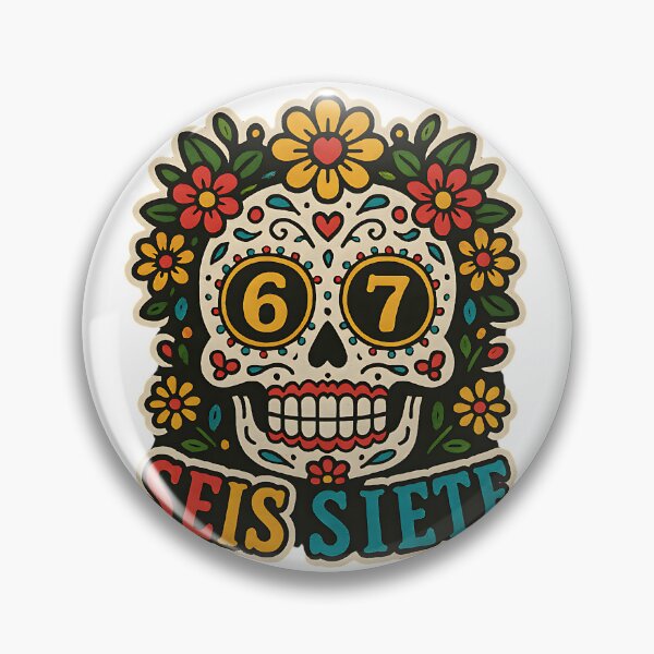 Artikelvorschau, Seis Siete 67 Floral Sugar Skull Tag der Toten Design entworfen und verkauft von ArtDesignTp.
