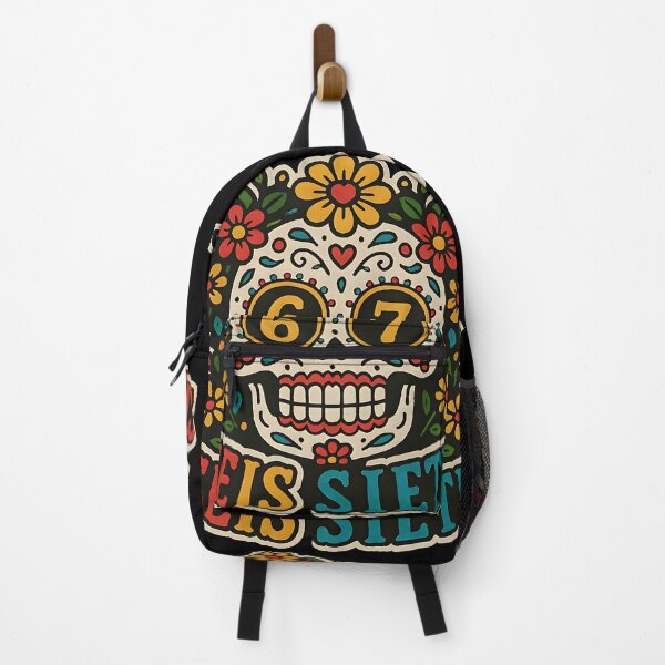 Item preview, Seis Siete 67 Floral Sugar Skull Day Of The Dead Design designed and sold by ArtDesignTp.