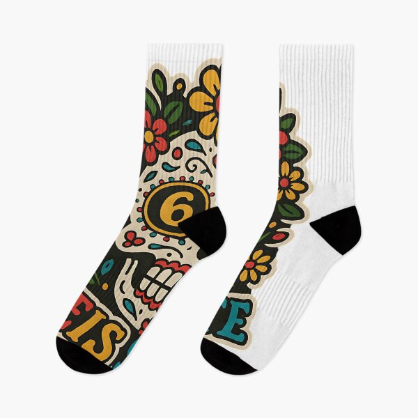 Item preview, Seis Siete 67 Floral Sugar Skull Day Of The Dead Design designed and sold by ArtDesignTp.