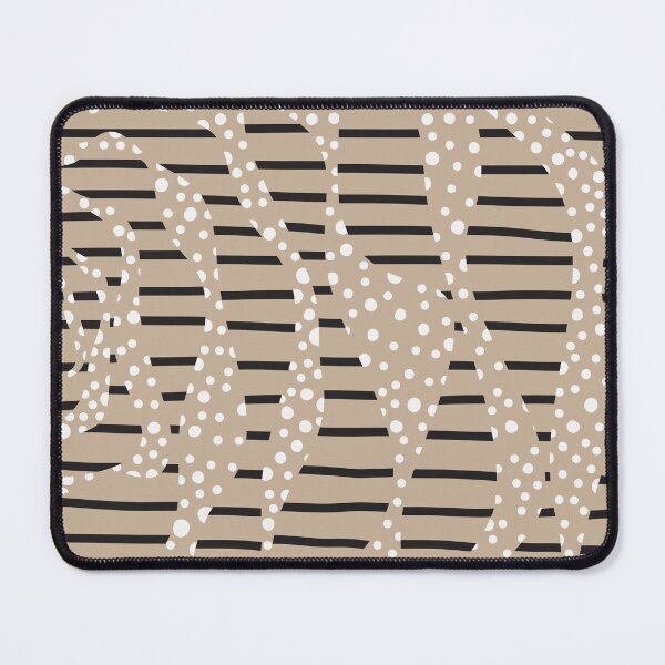 Item preview, Spots and Stripes 2 - Taupe, Black and White designed and sold by LAEC-Shop.
