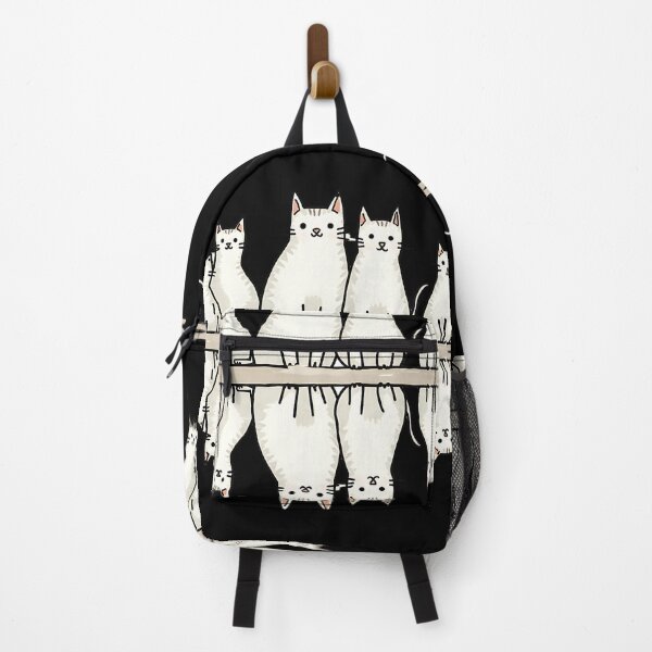 Item preview, Funny White Cats Sitting On A Line Minimal Design designed and sold by ArtDesignTp.