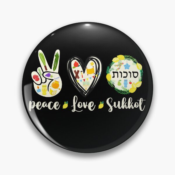 Item preview, Peace Love SUKKOT seven-day Jewish festival Hebrew designed and sold by NUMAcreations.
