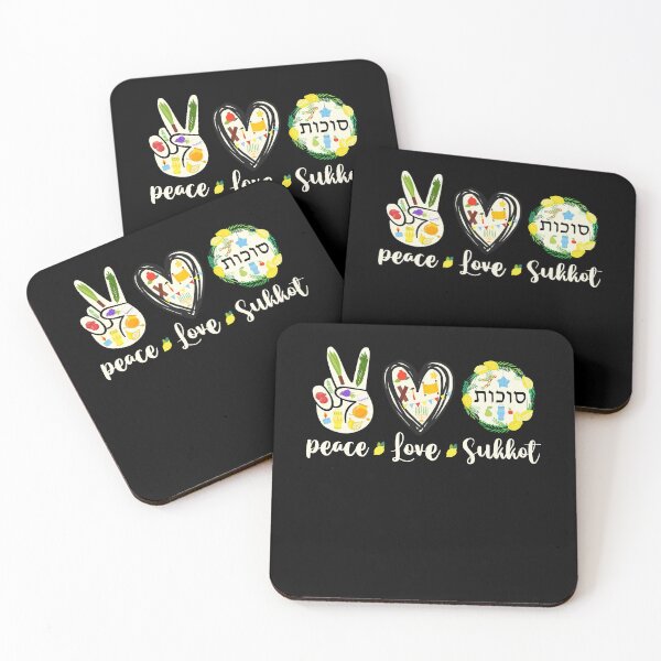 Item preview, Peace Love SUKKOT seven-day Jewish festival Hebrew designed and sold by NUMAcreations.