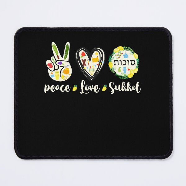 Item preview, Peace Love SUKKOT seven-day Jewish festival Hebrew designed and sold by NUMAcreations.