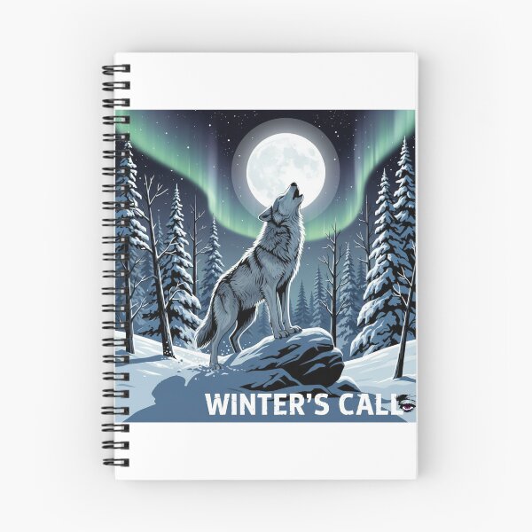 Artikelvorschau, Wolf heult unter dem Nordlicht im Winter entworfen und verkauft von Silent Watch Threads..