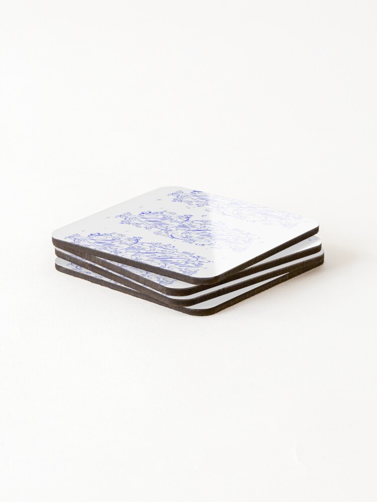 Thumbnail 4 of 5, Coasters (Set of 4), FINECHINA script  designed and sold by PanteraDesigns.