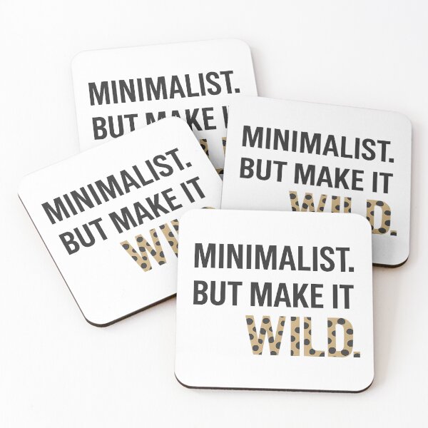 Item preview, Leopard Print Typography Design pink | “Minimalist but make it wild” Minimalist Quote Design | Fashion leopard designed and sold by DebuggedDressed.
