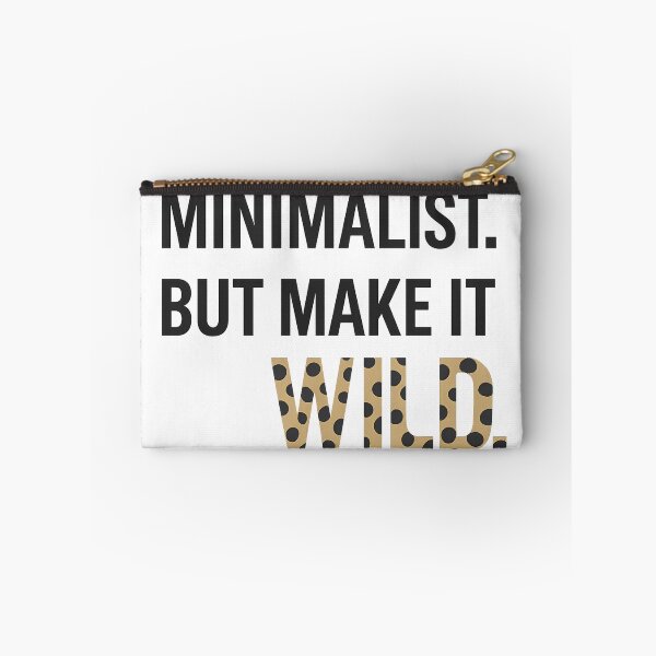 Item preview, Leopard Print Typography Design pink | “Minimalist but make it wild” Minimalist Quote Design | Fashion leopard designed and sold by DebuggedDressed.