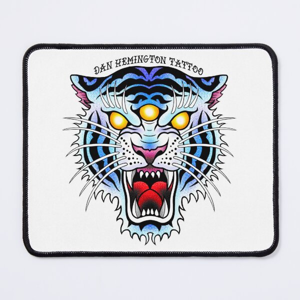 Item preview, Blue 3 eyed tiger face designed and sold by DH-Tattoo.