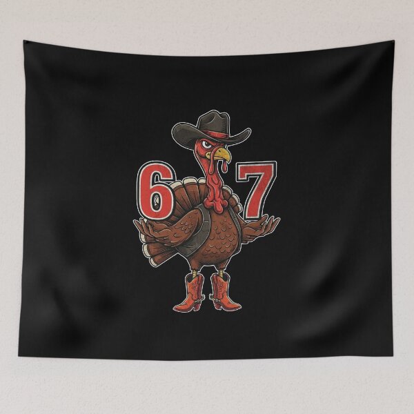 Item preview, 67 Six Seven Cowboy Turkey Teacher Student Thanksgiving designed and sold by elderberry.