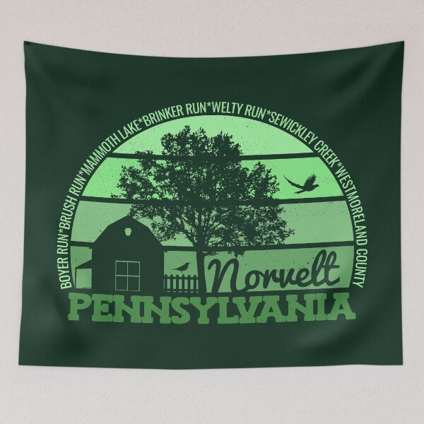 Item preview, Norvelt Pennsylvania Sunset Retro Vintage Local Pride Logo designed and sold by CRHPOD20.