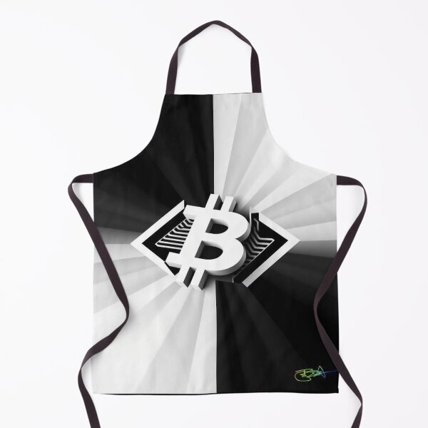 Item preview, Black and White Bitcoin Burst – Abstract Op Art Design designed and sold by Benito Del Ray.