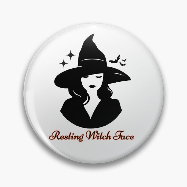 Item preview, Resting Witch Face Halloween Design with Stars and Bats designed and sold by Inkworksbyshery.