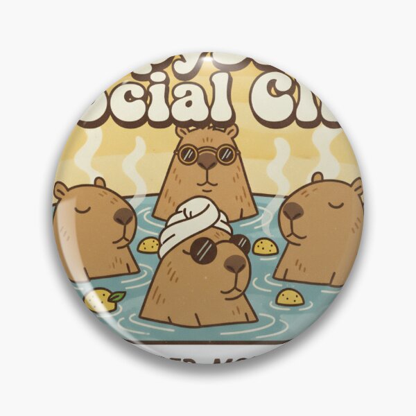 Item preview, Capybara Social Club - Retro & Unbothered designed and sold by Barek532.