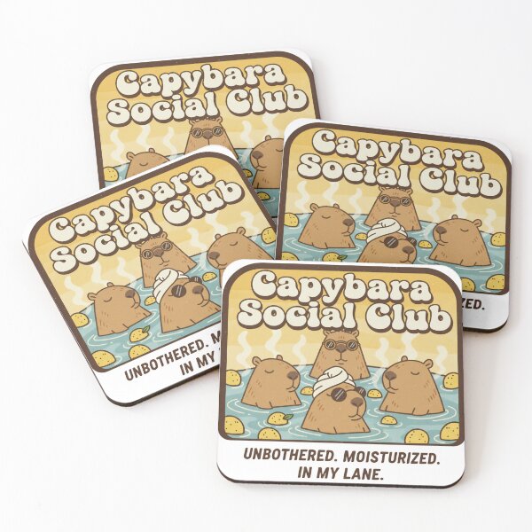 Item preview, Capybara Social Club - Retro & Unbothered designed and sold by Barek532.