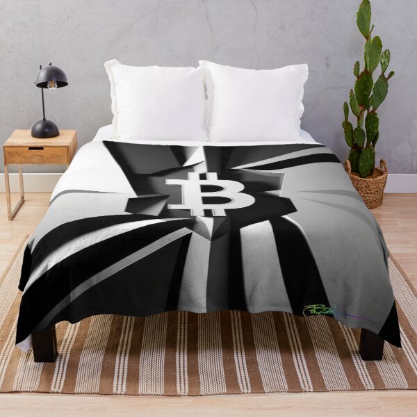 Item preview, Monochrome Crypto Spin – Dynamic Bitcoin Op Art designed and sold by Benito Del Ray.