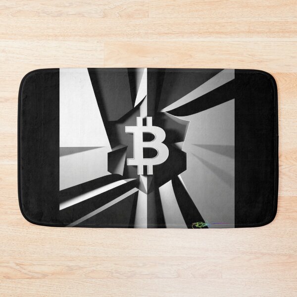 Item preview, Monochrome Crypto Spin – Dynamic Bitcoin Op Art designed and sold by Benito Del Ray.