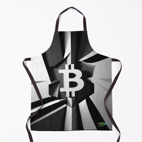 Item preview, Monochrome Crypto Spin – Dynamic Bitcoin Op Art designed and sold by Benito Del Ray.