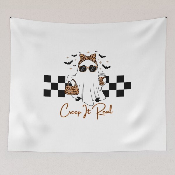 Item preview, Creep It Real Fashionable Ghost with Coffee designed and sold by Inkworksbyshery.