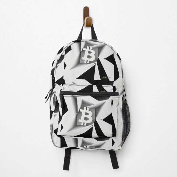Item preview, Bitcoin Prism Geometry – Black and White Optical Art designed and sold by Benito Del Ray.