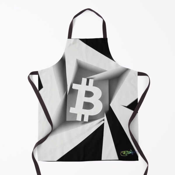 Item preview, Bitcoin Prism Geometry – Black and White Optical Art designed and sold by Benito Del Ray.