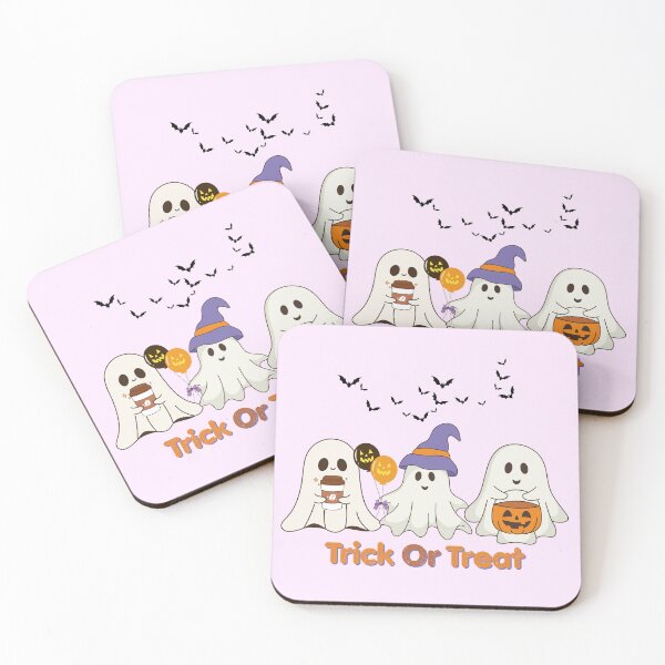 Item preview, Trick or Treat with Ghosts, Bats, and Pumpkin designed and sold by Inkworksbyshery.