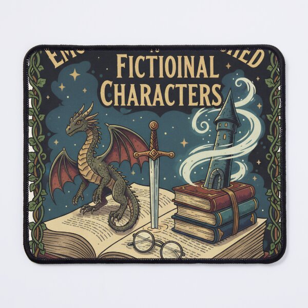 Item preview, Emotionally Attached to Fictional Characters - Fantasy Book Lover designed and sold by Barek532.