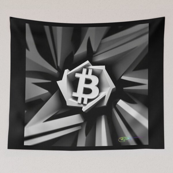 Item preview, Radiant Bitcoin Energy – Monochrome Op Art designed and sold by Benito Del Ray.