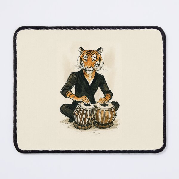 Item preview, Tiger on Tabla Indian music vibe designed and sold by Sarcastic designs.