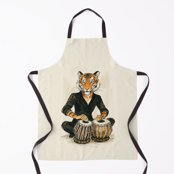 Item preview, Tiger on Tabla Indian music vibe designed and sold by Sarcastic designs.
