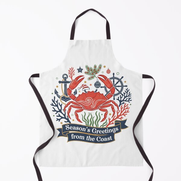 Item preview, Beach Christmas Crab , Coastal Nautical Santa , Funny Marine Holiday Gift designed and sold by justyna-s28.