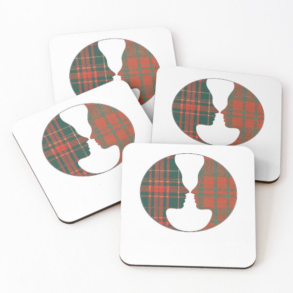 Artikelvorschau, Schottland Tartan Gesichter - Scottish Heritage Paar Silhouette entworfen und verkauft von Loom on the Loch.