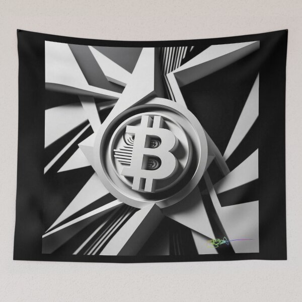Item preview, Bitcoin Vector Motion – Modern Op Art designed and sold by Benito Del Ray.